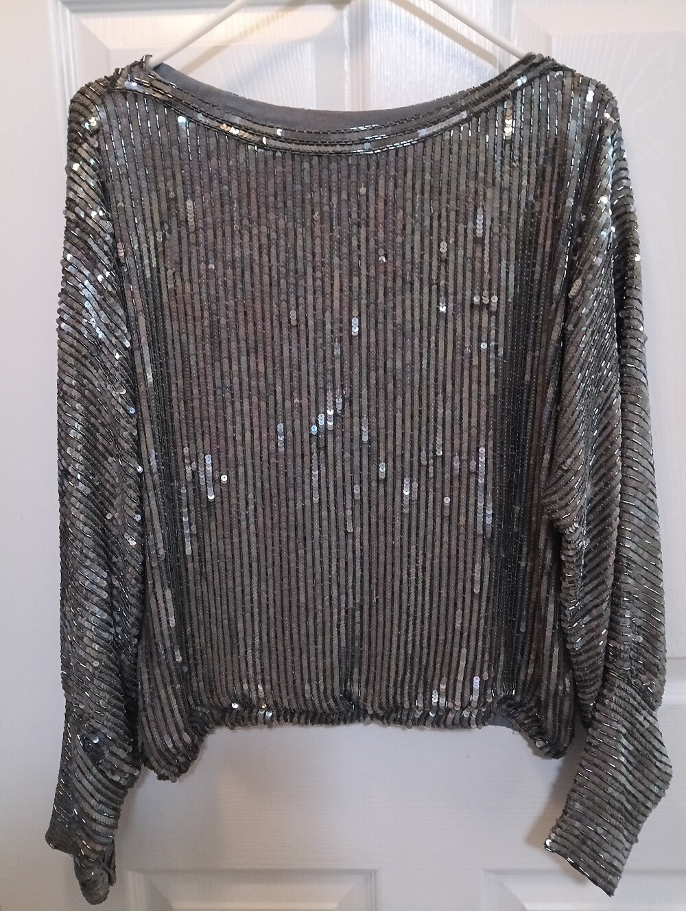 Vintage Sequin Elegant Long Sleeve Top